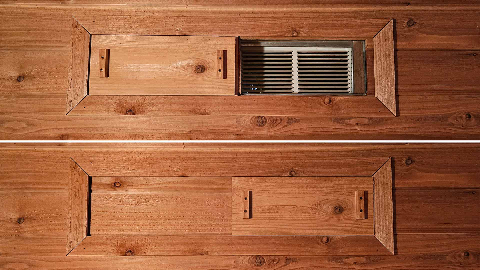 Adjusting sauna vents can help prevent uneven sauna heat.